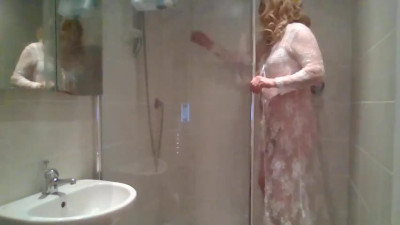 Getting hot and soapy in the shower