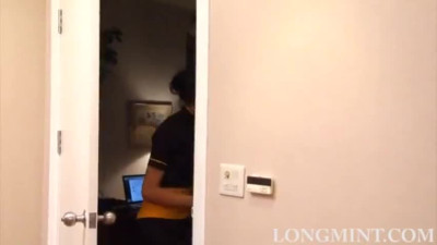 Longmint masturbates in sexy outfit
