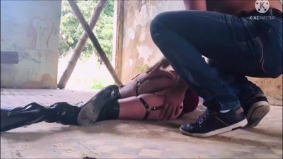 BDSM crossdresser fucked hard in abandonded building