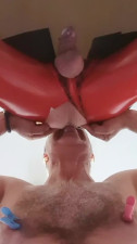 Licking ass and cock