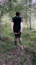 Naughty boy in nature