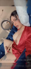 Red robe stroking and cumming