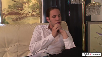 Latina trans babysitter Celeste Fuentes rimmed n anal fucked