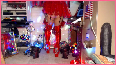 My BLACK DADDY Tre requested my red BBC WHORE sissy outfit in 9