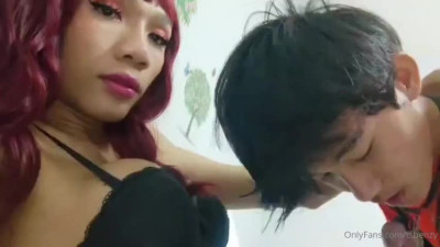 Shemale fucks her boyfriend #2