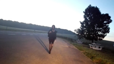 Sexy Skinny crossdresser Kimi TV public outdoors bottomless