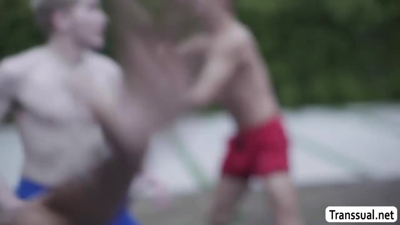 Watch Horny slut TS lets varsity players fuck her ass Shemale Porn Videos | TranSexBig.