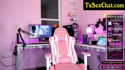 thin tattooed shemale and small cock gets anus banging