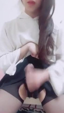 chinese crossdresser student cumshot