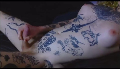 Tattoo sexy hot cums