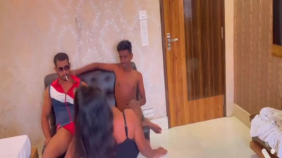 Indian Trans, Indian Stud & Indian Twink fuck each other