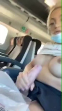 Sexy Covid Surprise on Plane - (She is Hard)
