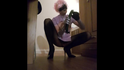 tranny nurse on hand to help with ruined sissy pussy