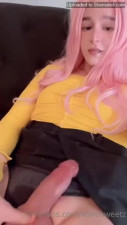 Cute tgirl cumming