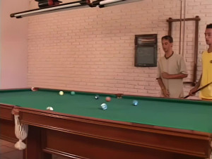 Victoria On The Pool Table
