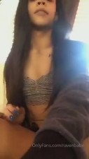 Stroking her meat and blowing a load