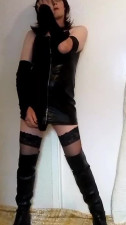 Crossdresser Katie masturbating