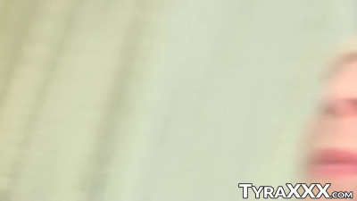 Spiritual Tyra Scott sucks cock before anal stretching