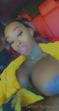 Huge Dick Ebony Babe Playing in a Bugatti