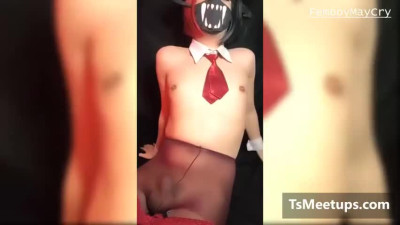 sissy sensually stripping femboymaycry