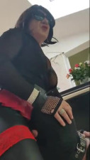 Two slaves worship mistress cock and ass.