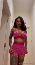 Shemale eats multiple loads of cum