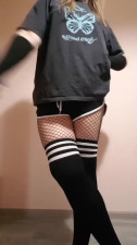 I accidentally got cum on my stockings )
