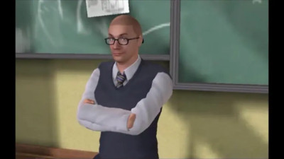 Schoolgirl gives teacher a lesson