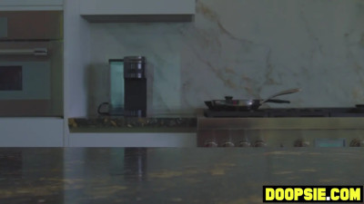 Big dick tranny breaks in to pound bisexual stud and his busty GF