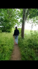 Hiking slutty Annemieke caught playing on her trip