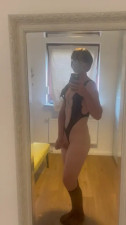 posing and jerking in new lingerie