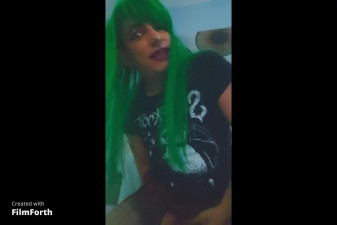 Sweet Emo Girl cumshot solo