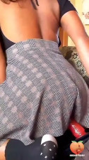 Ebony femboy creaming