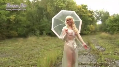 Joanna Jet see thru raincoat