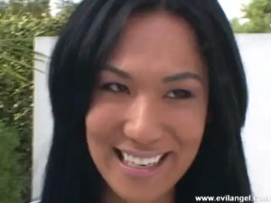 Asian tgirl Tina jeck off and cum!