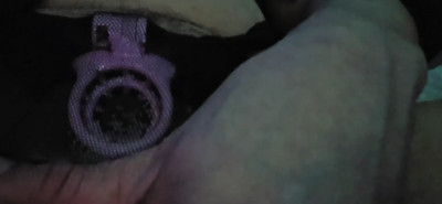 Had to take off my inverted cage. My lip useless worthless clitty