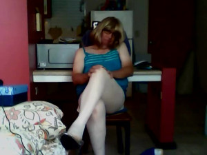 white pantyhose