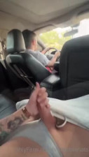 Shemale masturbation and cum on guy mouth