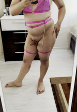 I put on my pink underwear and play with myself