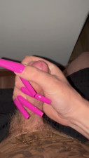 Long nails CD male cum #1
