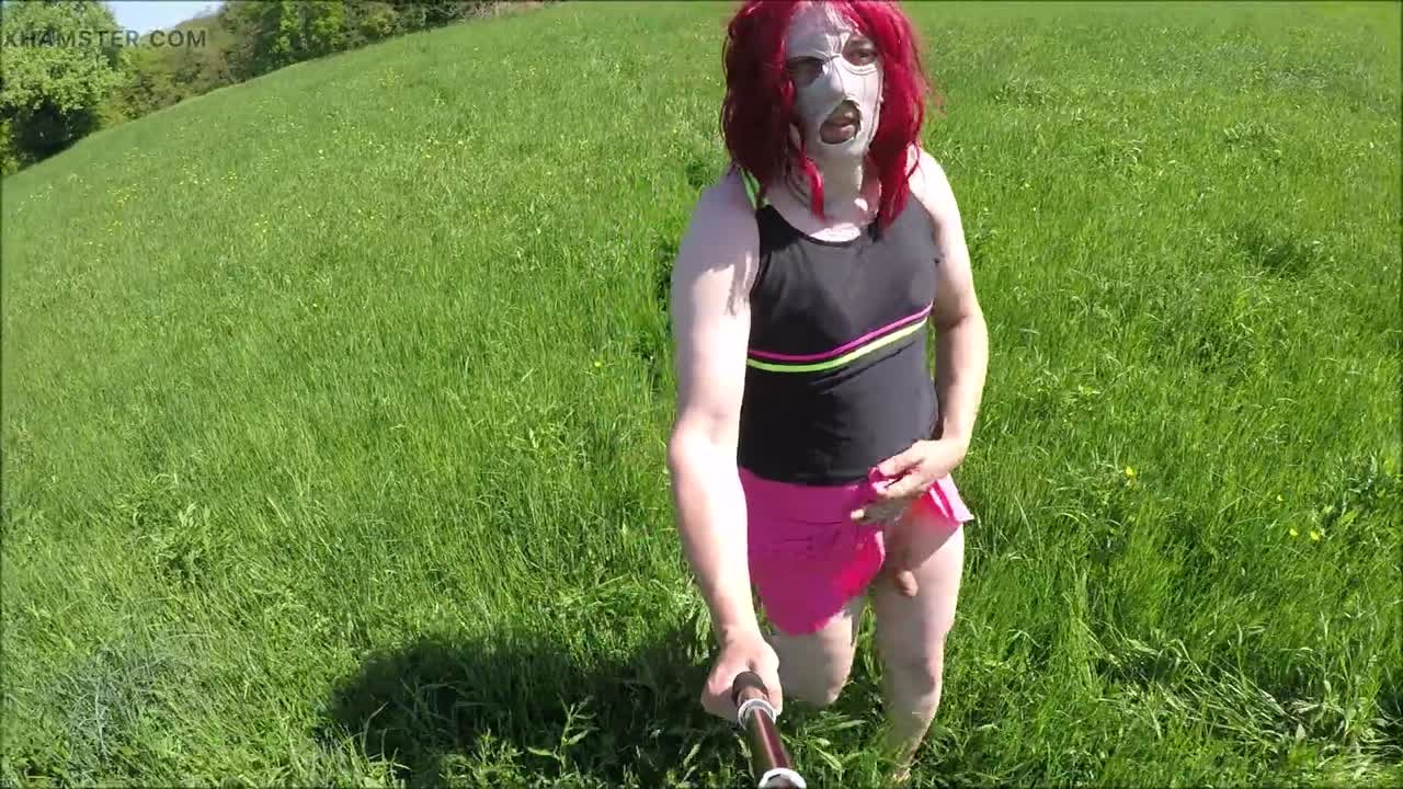 Watch walk with my pink dress. I end up with a big ejaculation on my top Shemale Porn Videos | TranSexBig.