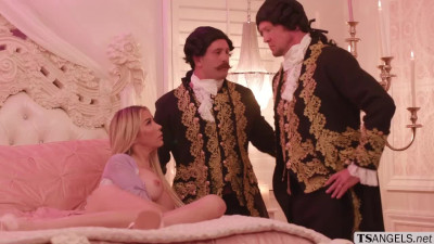 Hot TS Aubrey Kate gets fucked by horny butlers