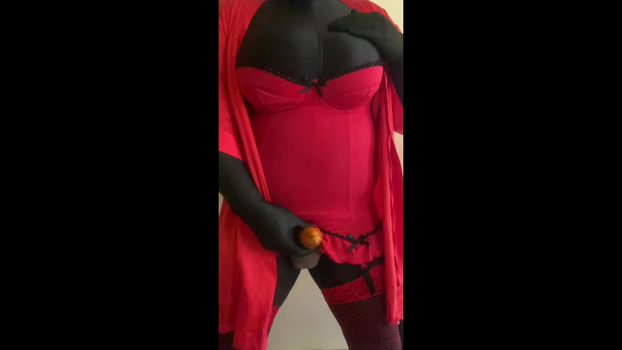 Watch Sounding Condom Cumshot Sexy Red Babydoll Suspenders Outfit Shemale Porn Videos | TranSexBig.