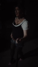 Sissy outside pussy and ass pluged and fuck dildo