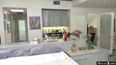 Shemale Brittney Kade pleases sugardaddy