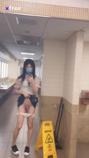 Ladybooy Masturbating in the Ladies Room