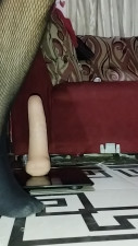 Fucking my ass with a huge dildo