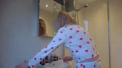 Stripping out of my cute pyjamas and getting into bed