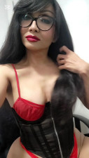 Dominant Trans Red Lingerie