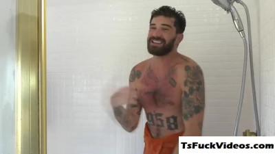 Ts Jexxxica interracial unprotected anal fun